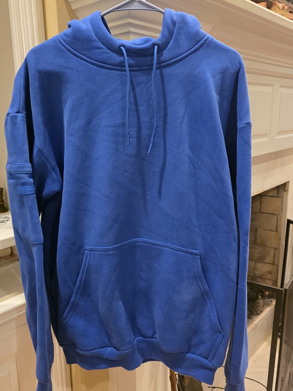 Women’s Royal Blue Pullover Hoodie with Hood and Kangaroo Pocket